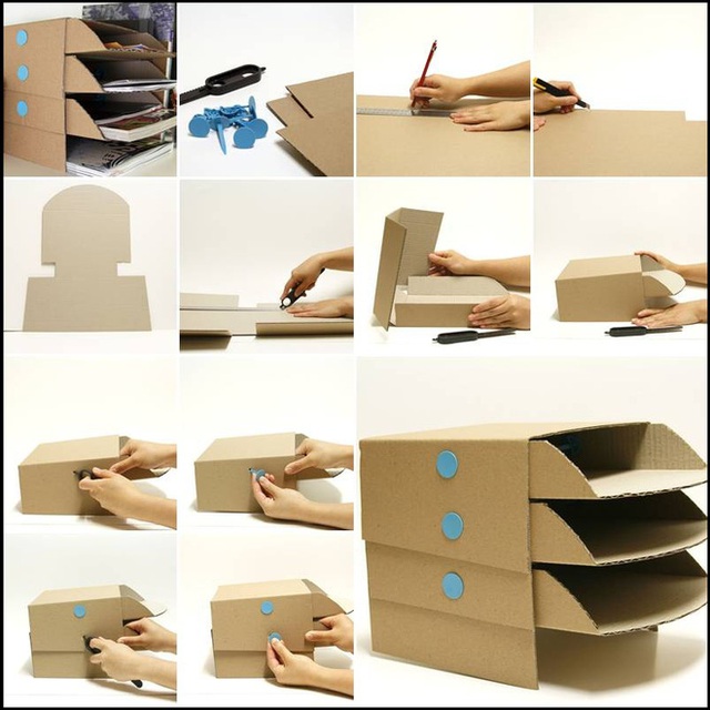 5 sản phẩm tái chế từ thùng carton 14 5 san pham tai che tu thung carton 4