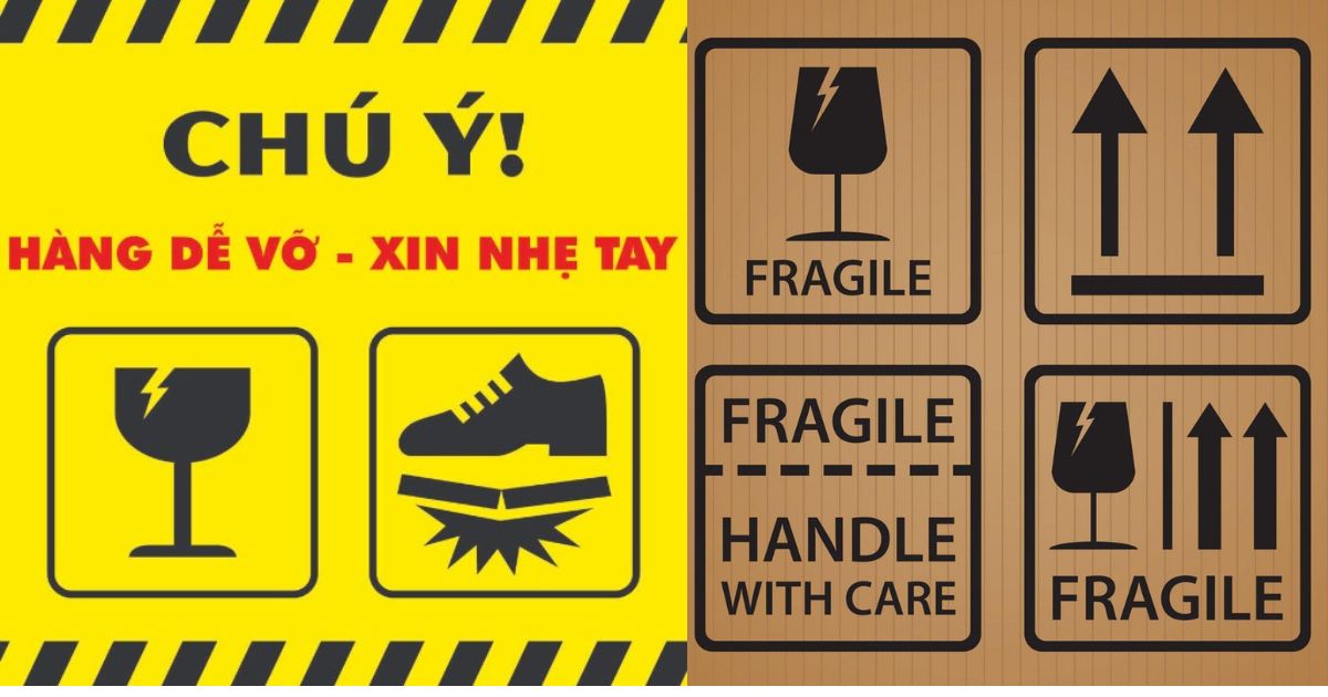 Hàng dễ vỡ cần đóng gói và vận chuyển thế nào để đảm bảo an toàn? 5 ký hiệu hàng dễ vỡ