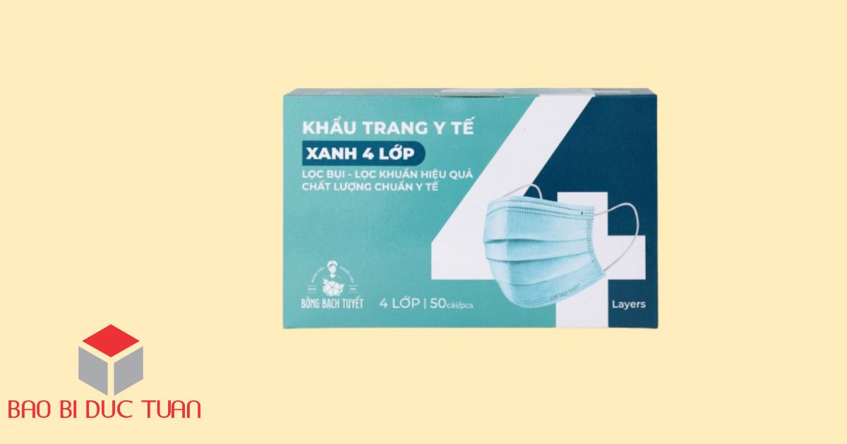 Liên hệ xưởng Bao Bì Đức Tuấn cập nhật báo giá hộp khẩu trang mới nhất