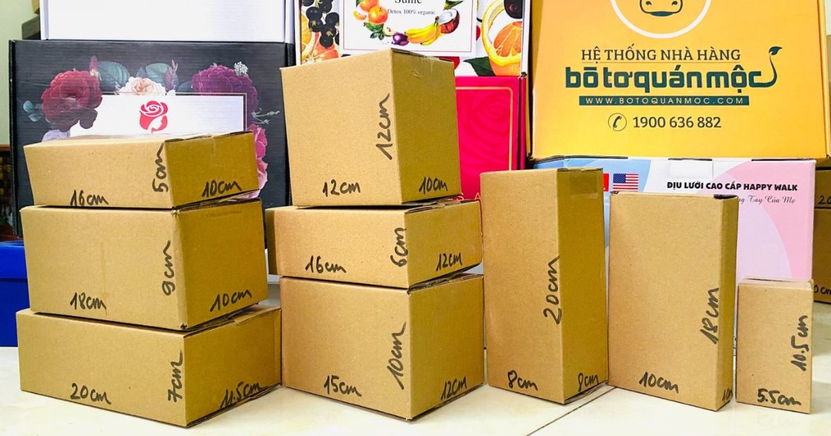 Các mẫu hộp carton ship hàng giá tốt tại công ty Bao Bì Đức Tuấn