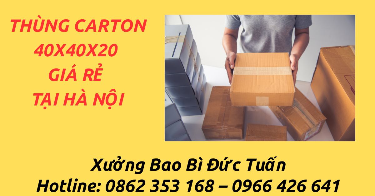 ứng dụng của thùng carton 40x40x20