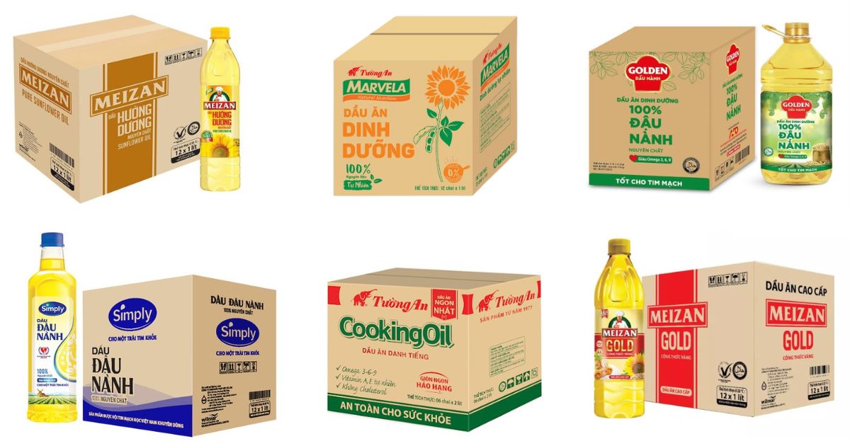 Các mẫu thùng carton đựng dầu ăn được yêu thích trong năm 2023