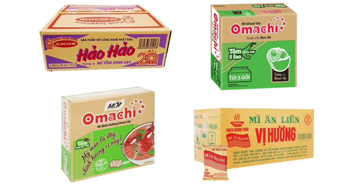 Thùng carton đựng mỳ ăn liền đang được ưa chuộng hiện nay