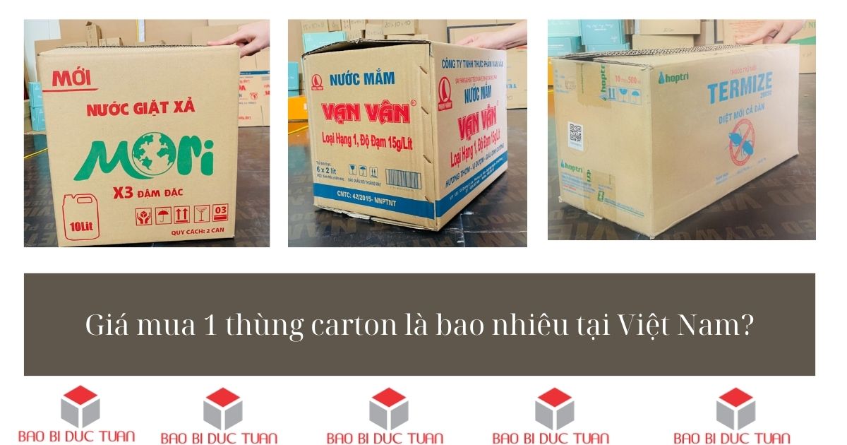 Giá mua 1 thùng carton là bao nhiêu tại Việt Nam? 5 gia 1 thung carton