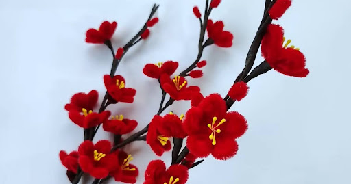 Lý do kẽm nhung được chọn để làm hoa đào trưng vào dịp tết 