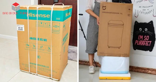 Thùng carton đựng vật có trọng lượng và kích thước lớn cần tay cầm