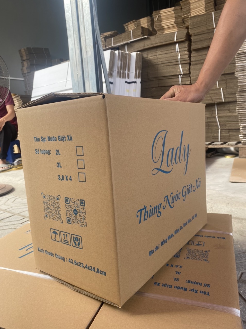 Thùng carton 5 lớp đi máy bay, thùng đựng vali 7 5 7 lop 1