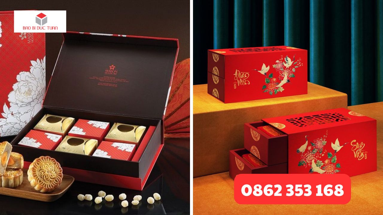 Ưu điểm của thùng carton đựng bánh trung thu do Bao bì Đức Tuấn cung cấp